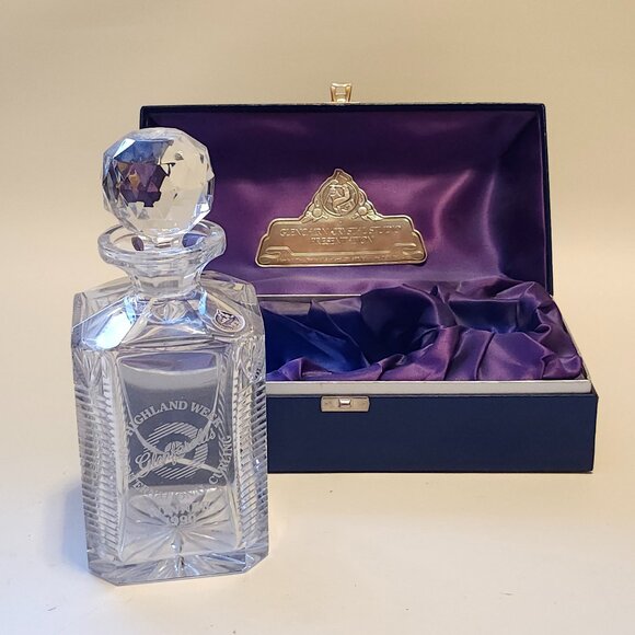 RARE Highland Week of International Curling 1990 Winner Decanter Glenfarclas - Picture 1 of 16